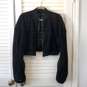 Alo workout jacket Black mesh Size L